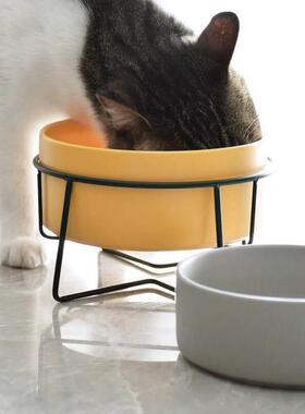 bowl ceramic single - double pet dog food bowl cat 喂 食碗