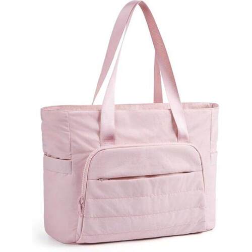 Handbag with yoga pads, shoulder straps, quilted shoulder b
