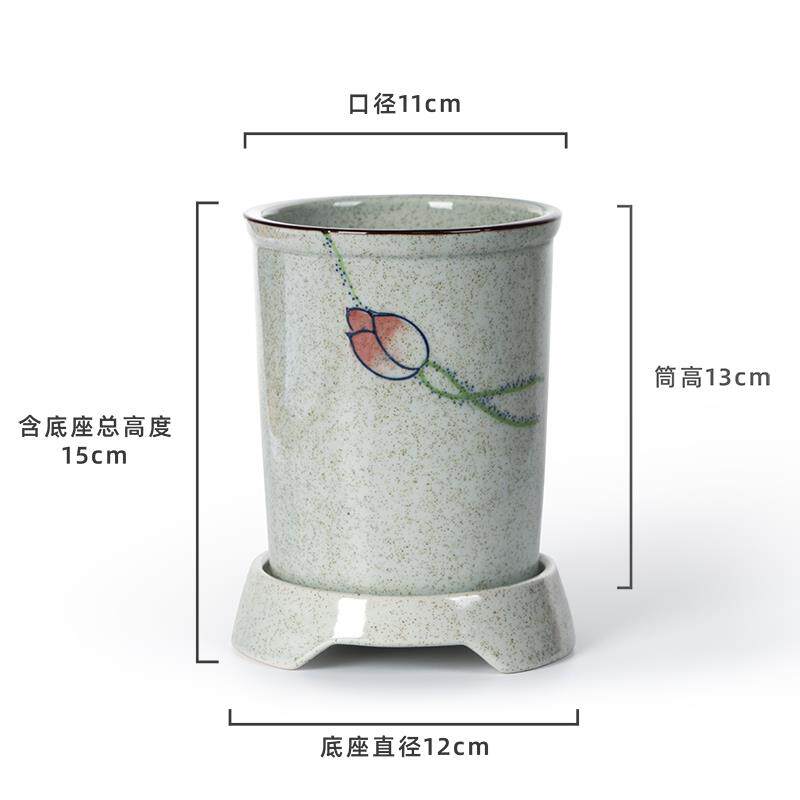高档釉下彩色陶瓷日本排水筷子桶厨具勺房桌存储工刀子面叉家用筷