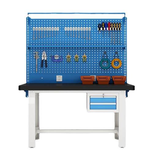 钢板台面工作台金属钳工维修操作台虎钳工具修理包邮钢制多工位