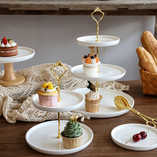 多层点心盘蛋糕零食架陶瓷展示架子下午茶婚礼甜品台冷餐茶歇摆台
