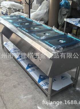 保温台后厨用加热台式玻璃罩售饭工程款广州食堂打菜台柜式快餐