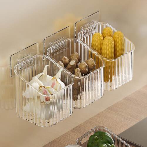 Kitchen onion, ginger, and garlic storage basket shelf, bath