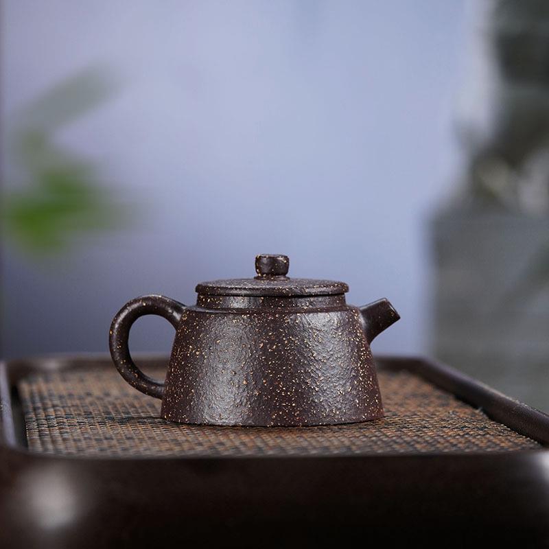 新款鱼罩壶紫砂壶原矿正宗粗砂紫玉金砂茶壶大容量精品高档壶