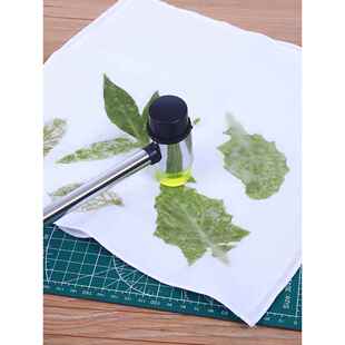 植物敲拓染草木拓染手帕拓印材料捶草印花棉布树叶拓染布春天玩具