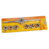 8件公制手动板牙套装 手用丝攻扳手板牙绞手公制丝攻组合工具套装