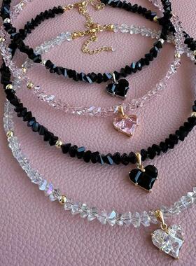 Fashion Vintage Sexy Zircon Heart Pendant Necklace For Women