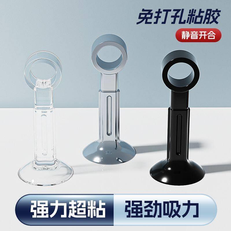 加长10厘米门把手防撞静音门吸化妆室新款矽胶吸盘把手门后保护套图片