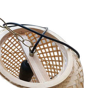 竹编灯笼手工编织笼子装饰复古风中式茶楼餐厅饭店火锅店灯罩吊灯