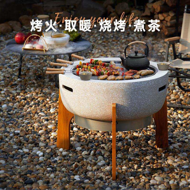 户外台烧烤炉GZB木炭烤炉桌阳庭烤院家用室烧架子碳火盆取暖烤内