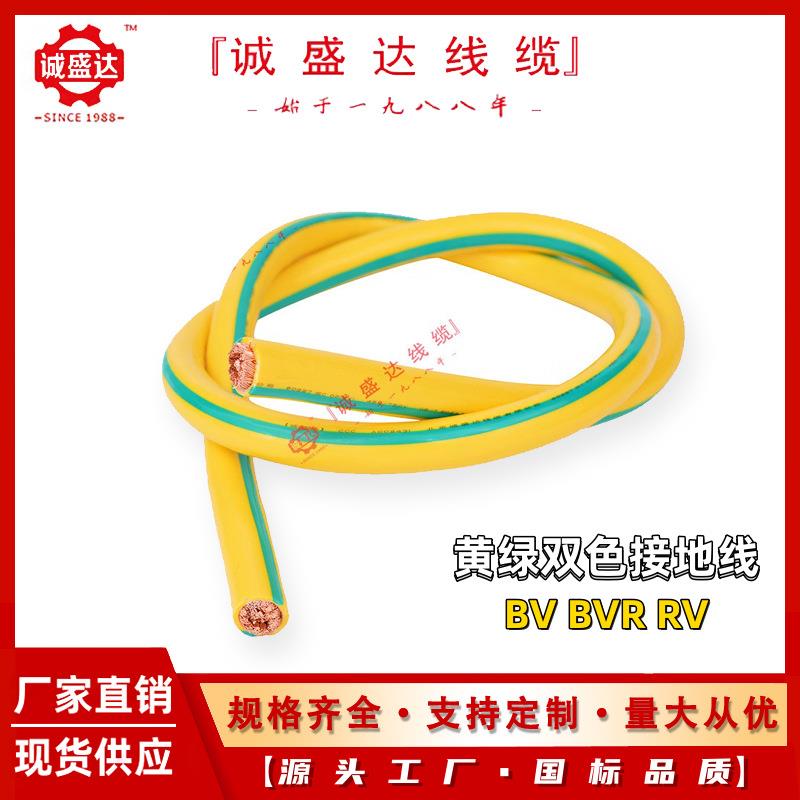 101625平方黄绿双色接地线软电缆铜芯ZR-BVBVRRVPE接地电线