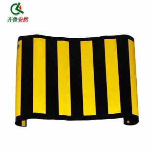 齐鲁安然反光膜电杆黑黄警示反光贴防撞条警示胶带【电杆警示贴黑