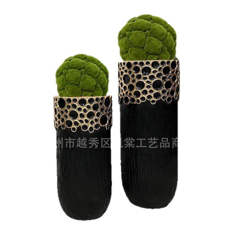 创意时尚玻璃钢大花瓶创意仿真花艺餐厅居家室内咖啡馆软装摆设