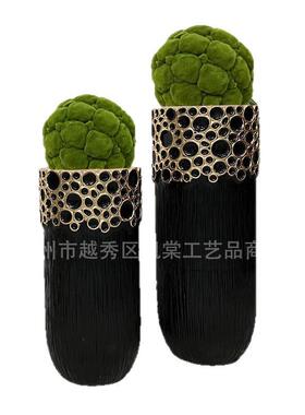 创意时尚玻璃钢大花瓶创意仿真花艺餐厅居家室内咖啡馆软装摆设