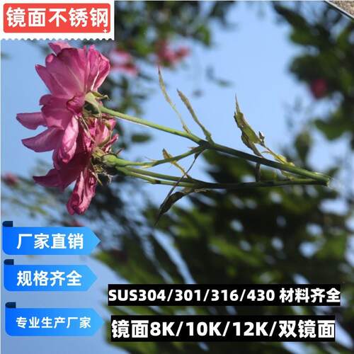 厂家直销SUS301 0.2MM 单双8K10K 12K镜面不锈钢板厂家直销