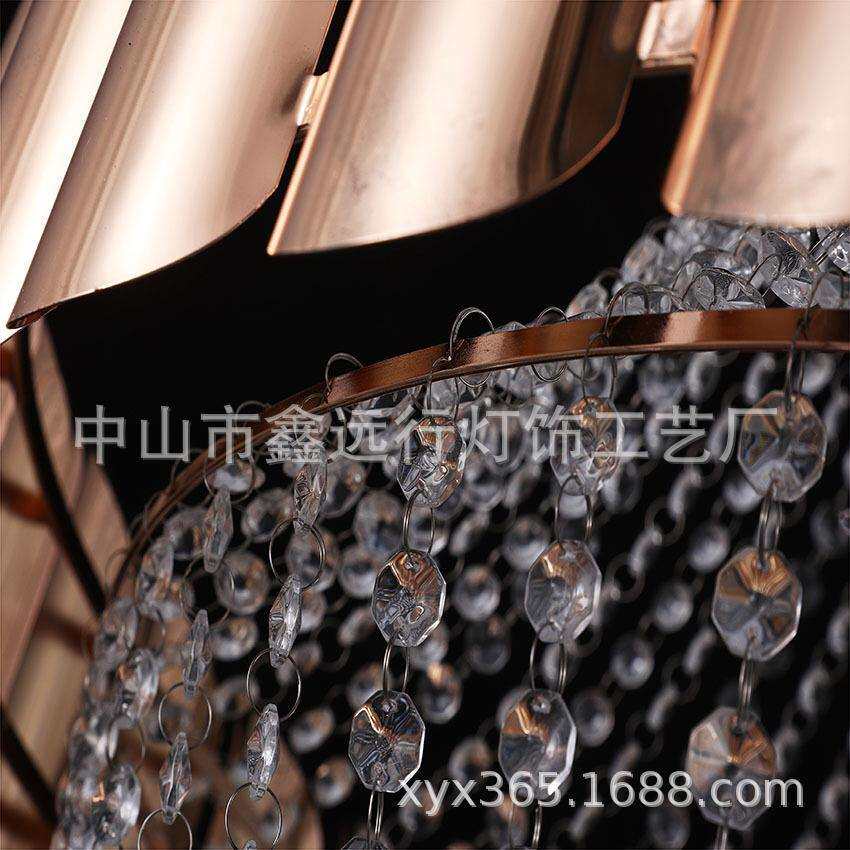 新款结婚庆道具欧式铁艺水晶珠链吊灯装饰婚庆节日创意水晶吊灯
