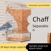 鹦鹉自动喂食器鸟用谷壳分离食盒防撒防溅鹦鹉食盒新款 下料器 挂式