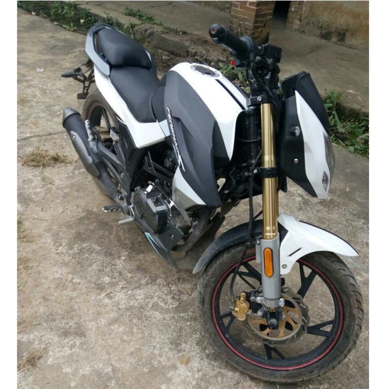 丰豪摩托车AK配件FH150-8油箱外壳排气管前泥瓦大灯壳坐垫挡泥板