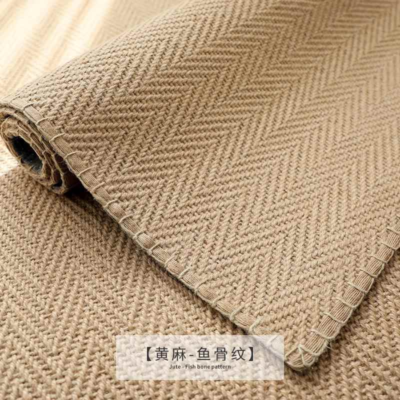 高档塞尚手工撩黄麻地毯北欧简定约厅客茶几垫书房卧室茶边室麻地
