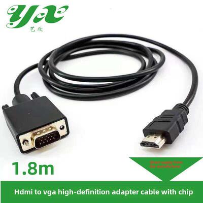 1.8米hdmi转vga线 DP转换线 DVI连接线 电脑显示器投影连接线工厂