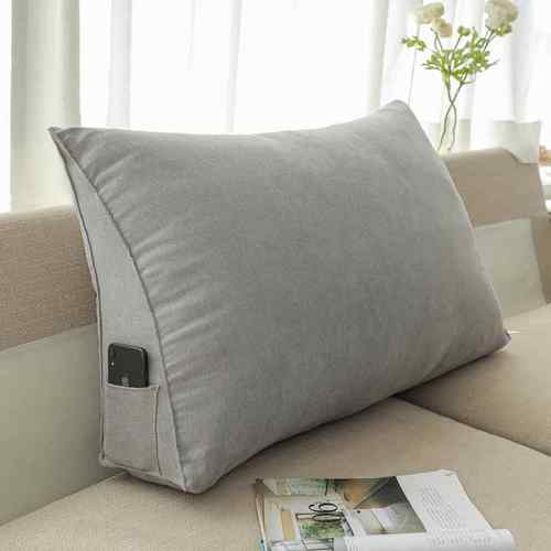 三角沙发靠垫护腰床头大靠背长方形靠背垫靠枕床上长方形软包靠垫