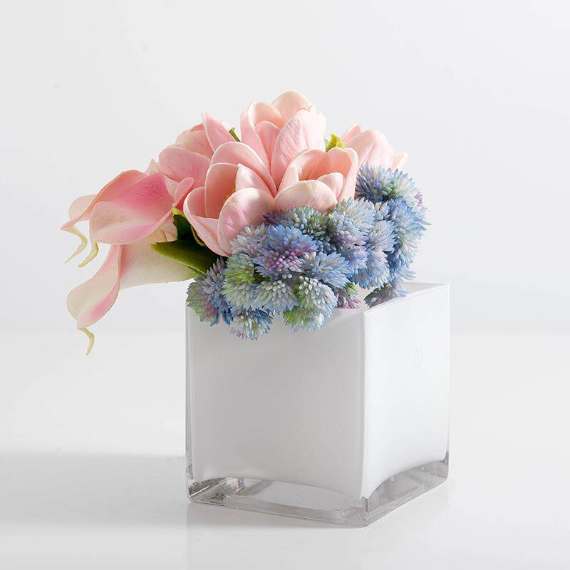 高档约仿真花客厅桌冰箱摆简件装饰花艺干假花绢花茶餐几花束插花