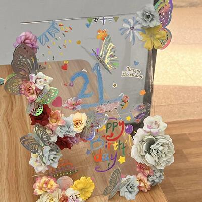 DIY蝴蝶相框生日礼物礼品套组