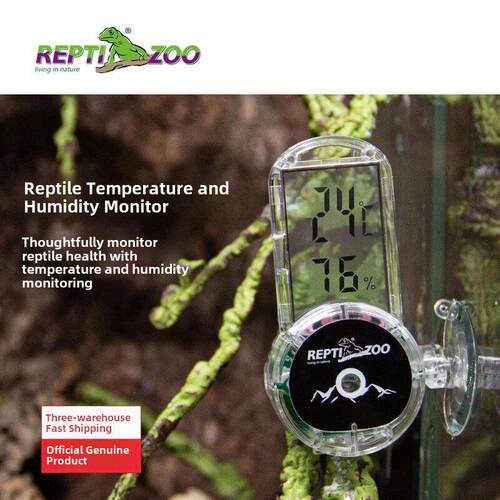 Reptizoo爬虫温度计蜥蜴守宫蛇陆龟角蛙黄缘饲养箱迷你电子湿度计
