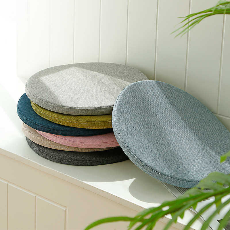 茂萨记忆棉圆形坐垫椅子圆垫棉麻透气座垫圆凳子垫子地上屁垫地垫,居家布艺,沙发套,淘宝优惠券,粉丝福利购,淘宝优惠卷