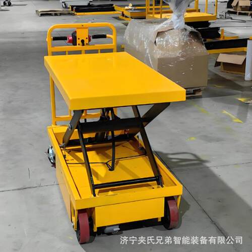 手推液压升降平台车全自动电动堆高车搬运车可移动式手推车升降机