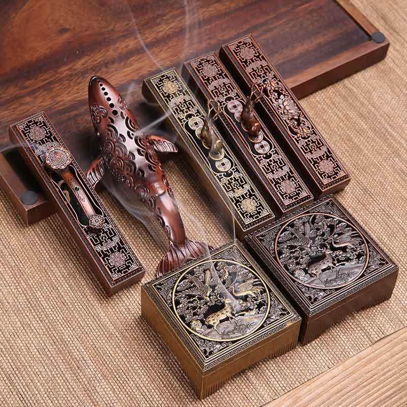 家用一鹿有钱复古线香插室内线香炉卧香盒香插檀香合金熏香炉摆件,餐饮具,茶道/香炉,淘宝优惠券,粉丝福利购,淘宝优惠卷