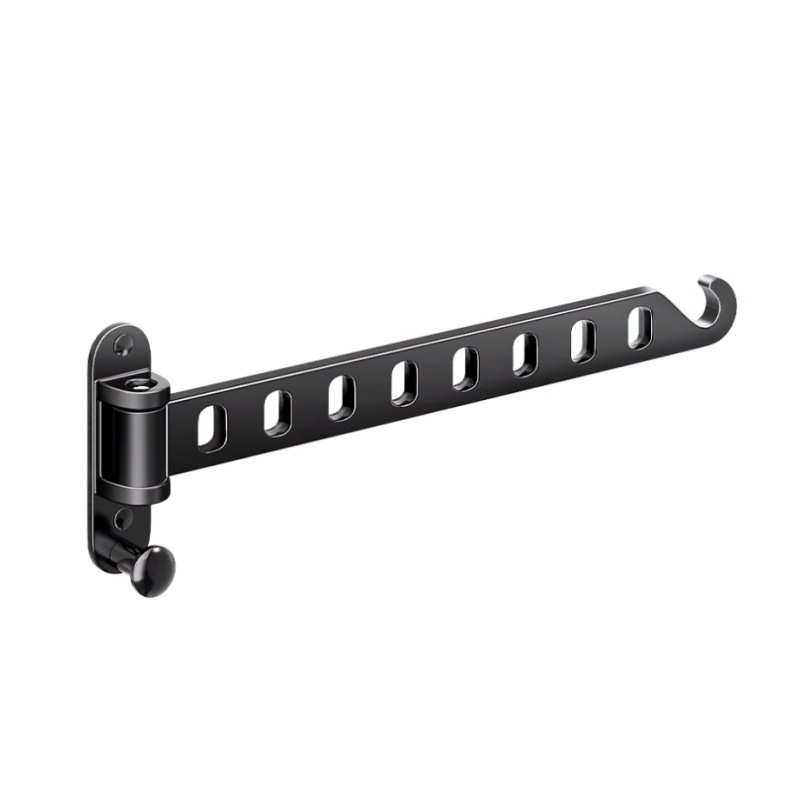 尔沫免打孔晾衣杆阳台隐形晾衣架窗户晾衣折叠卫生间壁挂式挂衣杆