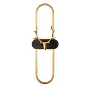 后现代鹿角金色LED壁灯客厅背景墙全铜创意楼梯卧室床头纯铜壁灯