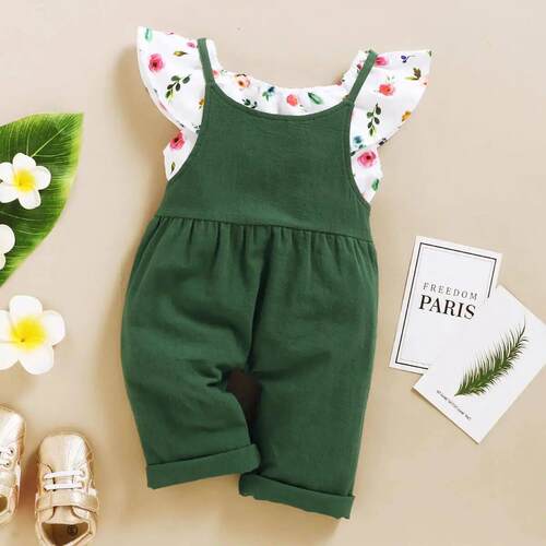 Toddler Girl Set 1-5 Years Kids Baby Girl Clothes Set Floral