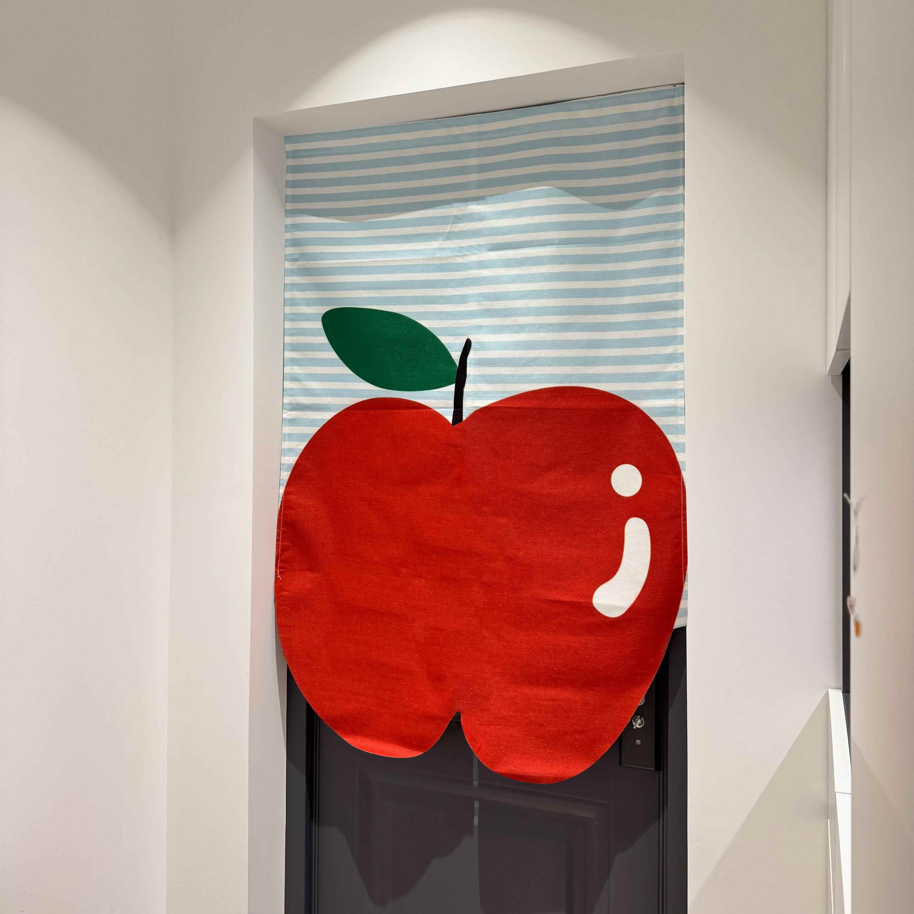 水果门帘免打孔卧室门头装饰隔断帘创意挂布帘短帘厨房多巴胺门帘