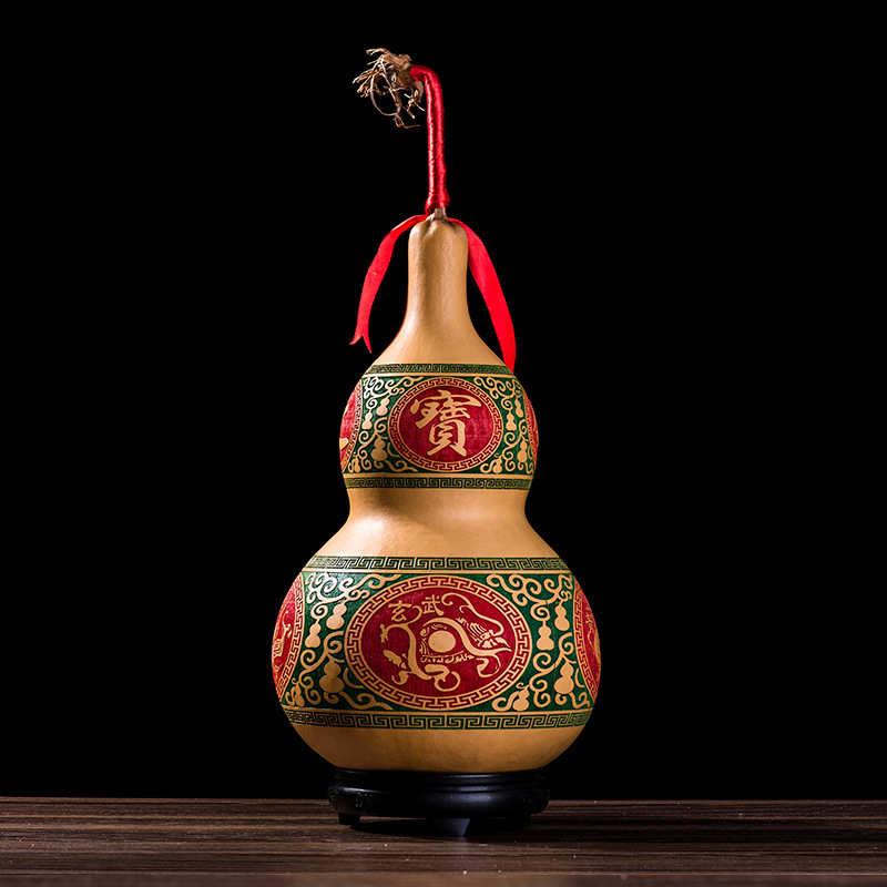 带特大摆件客厅宝天然门口龙头小葫芦真精品木艺文玩i9at芦挂件胡