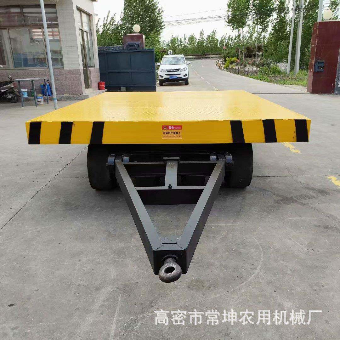 现货供应0吨平板拖车机械厂纺织厂钢厂牵引全挂式平板拖车厂家