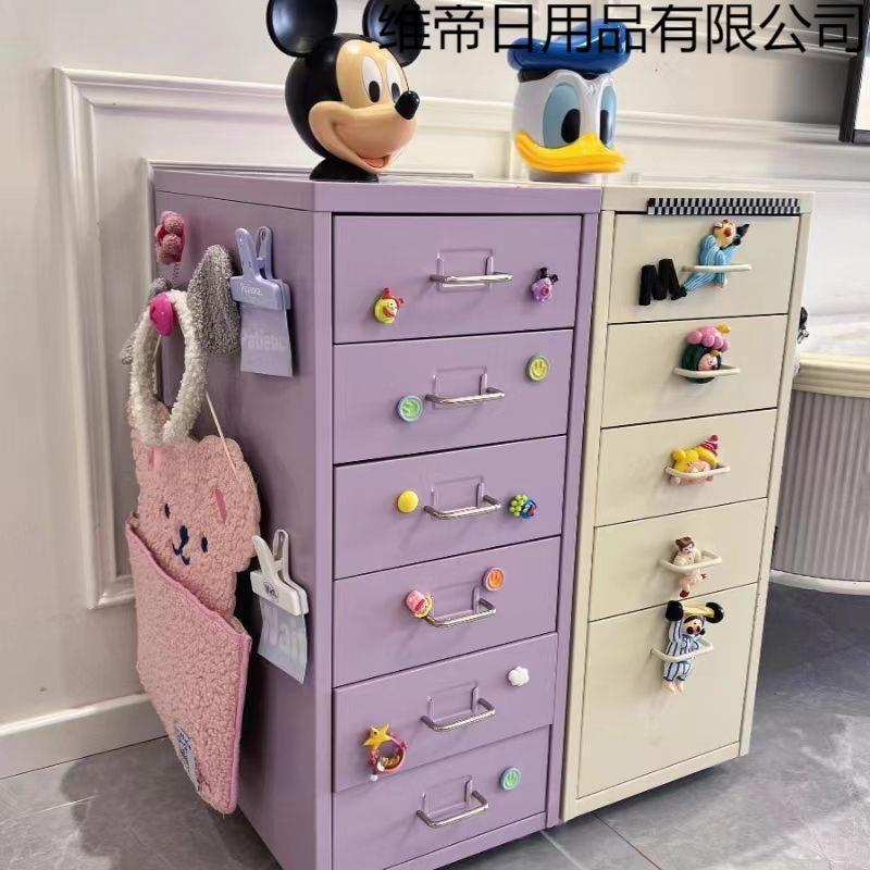 储物柜铁艺收纳柜客厅卧室少女多层抽屉柜女孩可爱斗柜落地式组合