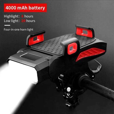 1PCS 4-in-1 Mobile Phone Holder Headlight Horn Convenient Po