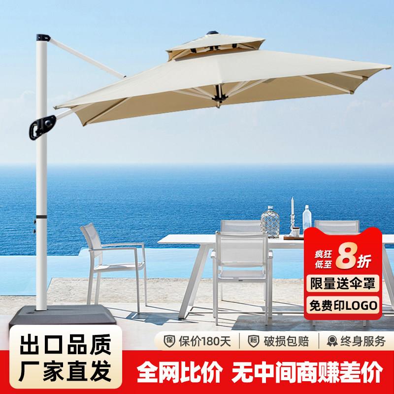 户外遮阳伞庭院伞露天阳台别墅花园大遮阳伞棚商用室外摆摊罗马伞