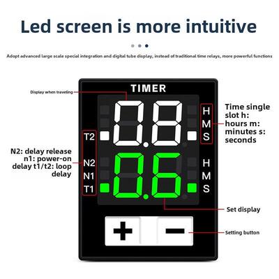 小液晶数字显示H3Y-2/4时间继电器取代Jsz6周期时间控制延迟24V22