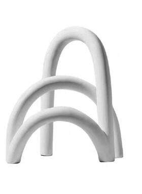 拱形交错简约现代轻奢创意树脂摆件样板房售楼处软装家居饰品抽象