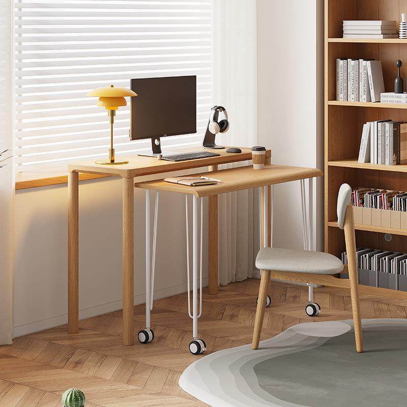 实木书桌双层组合可移动床边桌子台式电脑桌简约小户型书房办公桌,农用物资,其他肥料,淘宝优惠券,粉丝福利购,淘宝优惠卷