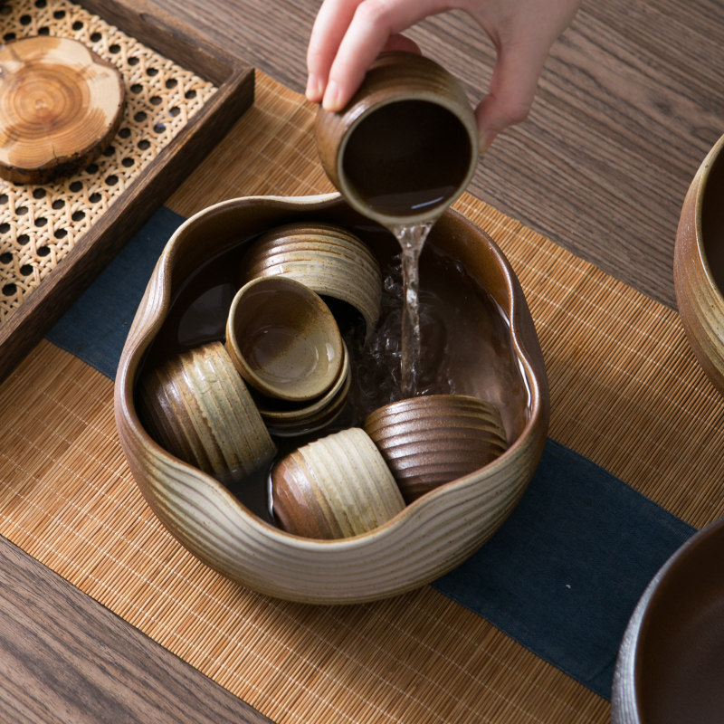 陶粗鱼缸水洗茶大小洗茶杯水批发盂缸茶渣茶碗洗花盆功夫笔洗茶具,餐饮具,茶具礼盒,淘宝优惠券,粉丝福利购,淘宝优惠卷