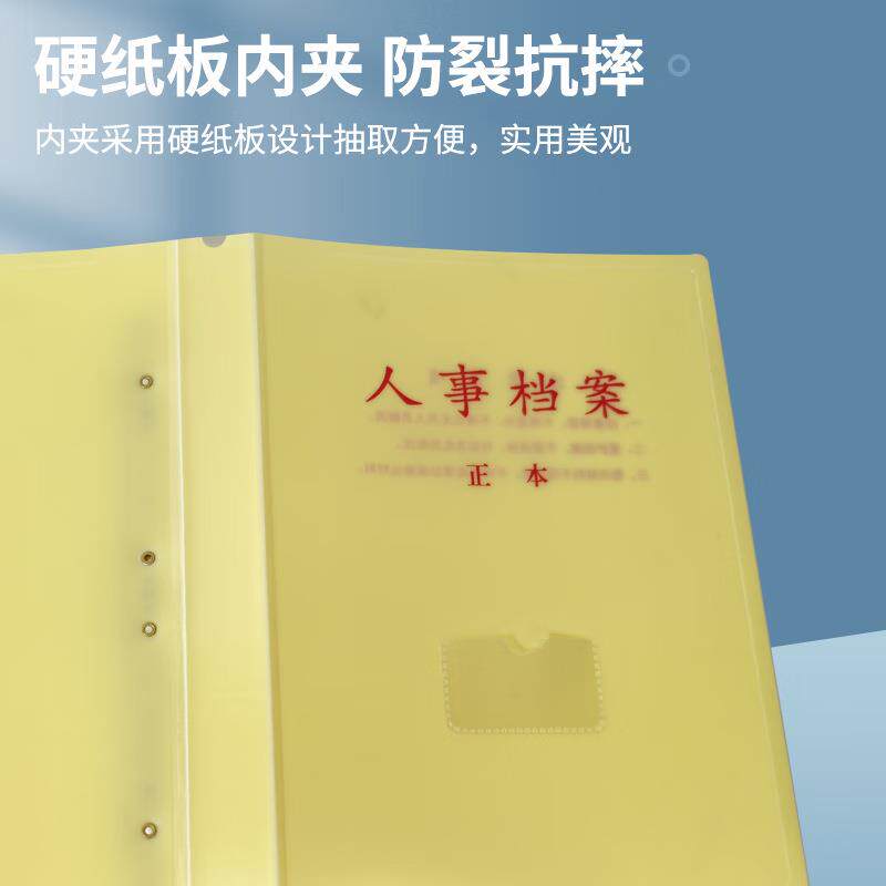 A4新标准PP塑料材质人事干部支档案盒文件长尾夹收纳夹资料10个装