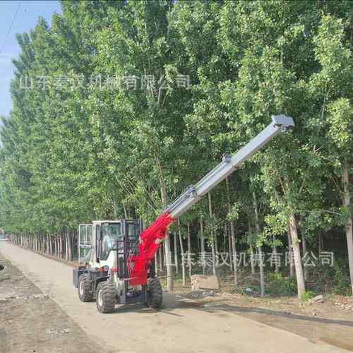园绿林化用前置野叉车吊吊臂液压伸缩越叉车飞臂吊可拆卸叉车6.2