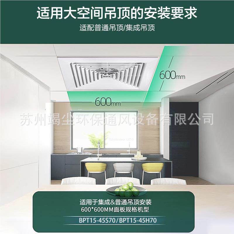 绿风排气0扇卫生间集成吊顶排风扇FNS60*600天花吸顶岛换气大风扇