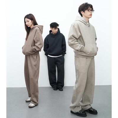 GOODLIVEABLE 360G空气层BOXY套头休闲上衣休闲套装潮微宽松直筒