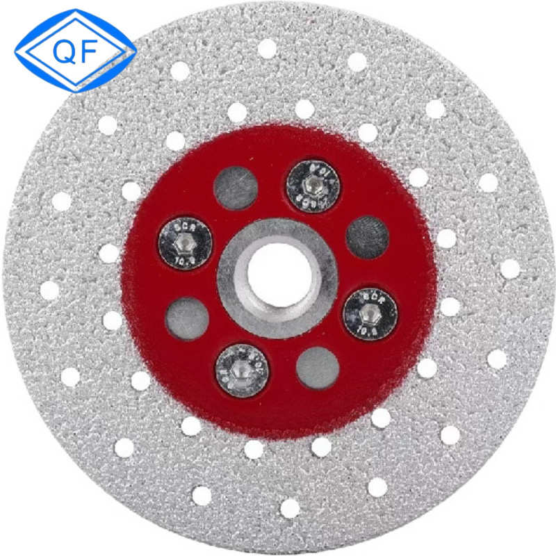 岩板切割片 带法兰盘M14多孔切磨片大理石混凝土瓷砖钎焊磨片