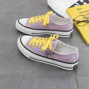 正品34码帆布鞋女鞋高初中学女秋款大童板鞋冬季加绒帮小学生生孩